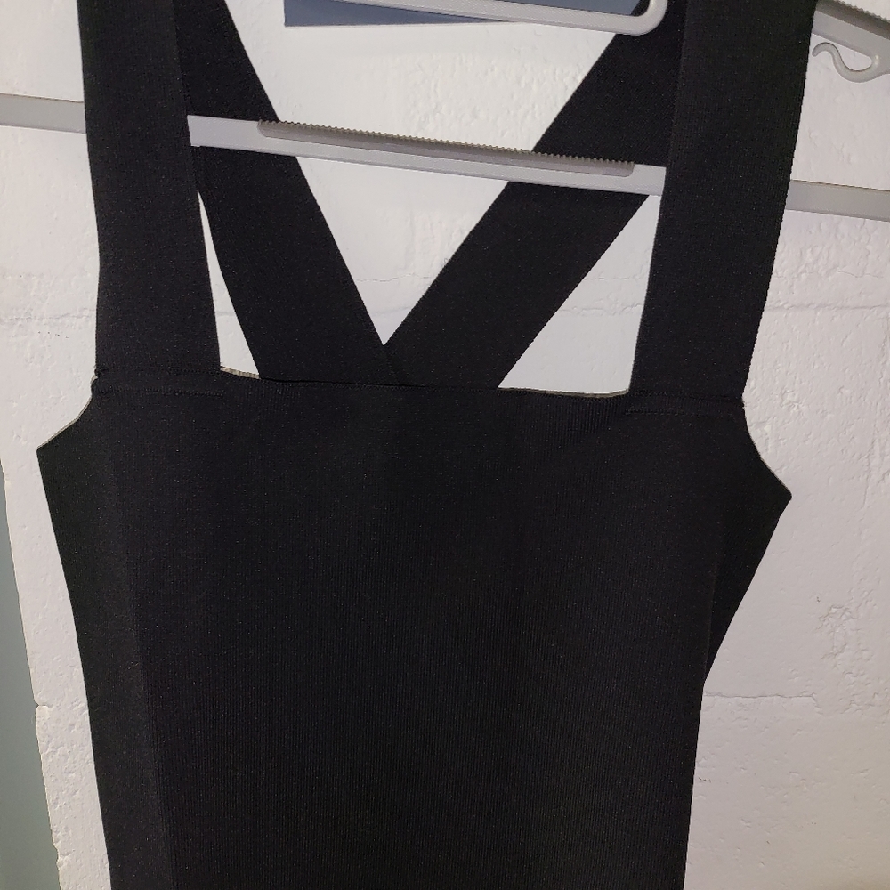 NWT Lucy Paris Knit Tank Top Black Women's Size Small